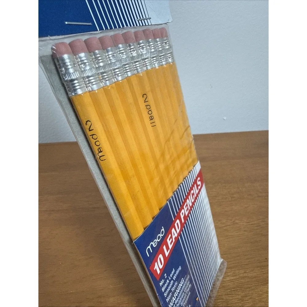 Vintage 1993 Mead 10 Black Lead No. 2 Pencils Non-Toxic Smooth Writing